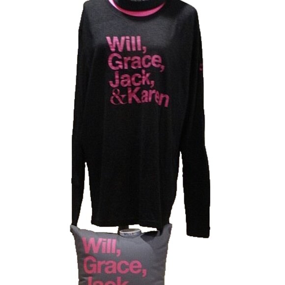 Rare! NEW NBC Promo 4 Piece "WILL & GRACE" Swag Set Hat, Shirt, Pillow Bracelet - Picture 1 of 4